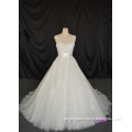 A line boat neckline ball gown 2016 hot sell bridal dress